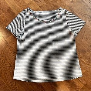 Talbots Striped Crewneck Tee